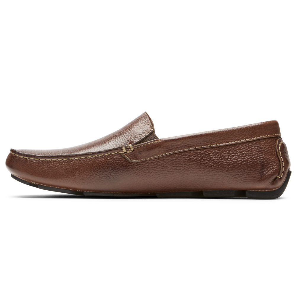 Rockport Mens Rhyder Venetian - Boat Shoes Brown - HRG248593